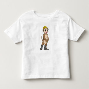 Camiseta Infantil Meerkat como Miner com Pickaxe