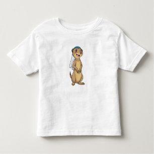 Camiseta Infantil Meerkat como noiva com véu