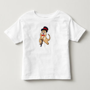 Camiseta Infantil Meerkat como pensionista com bengalê