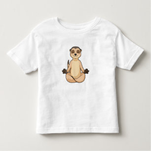 Camiseta Infantil Meerkat na Meditação Yoga
