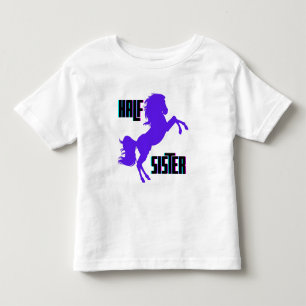 Camiseta Infantil Meia Irmã Pônei Roxo Irmã