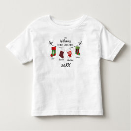 Camiseta Infantil Meias de Toddler personalizadas da família
