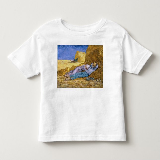 Camiseta Infantil Meio-dia de Vincent van Gogh |, o Siesta, após o (Frente)