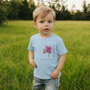 Camiseta Infantil Mel Apícola Personalizado Flor Silvestre Terroso