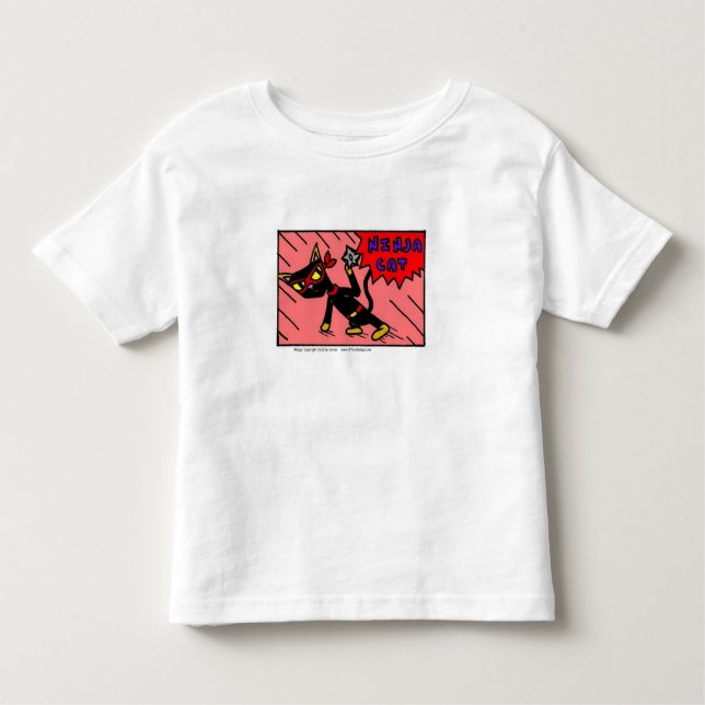 Camiseta Infantil Mel NINJA CAT Toddler T-Shirt (Frente)