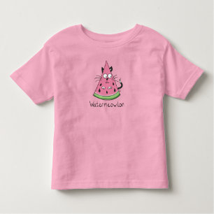 Camiseta Infantil Melancia Gata Engraçada T-shirt
