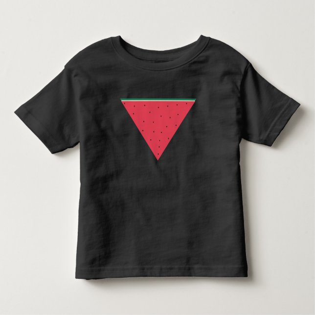 Camiseta Infantil Melancia sobre resistência ao triângulo vermelho i (Frente)