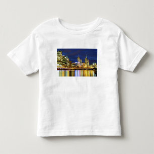 Camiseta Infantil Melbourne, Austrália. Uma visão noturna dos 2