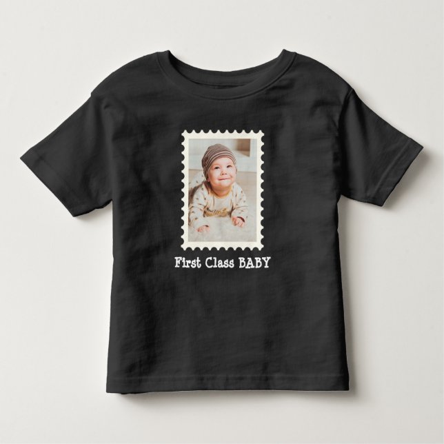 Camiseta Infantil Melhor Bebê de primeira classe Foto já personaliza (Frente)
