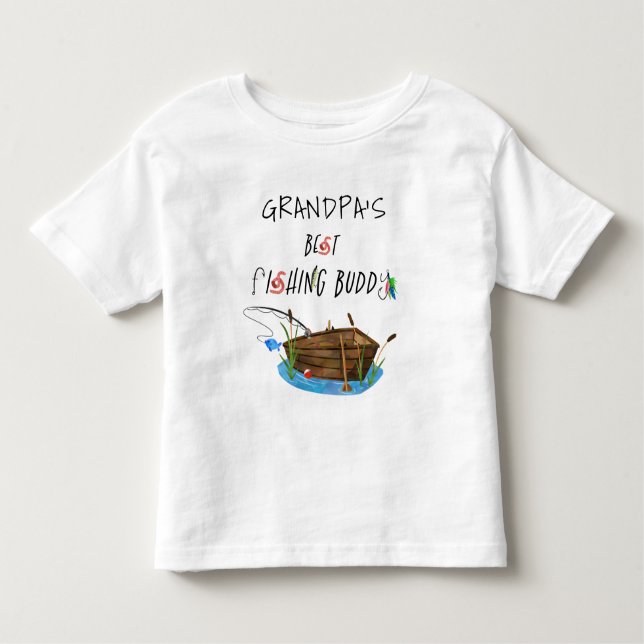 Camiseta Infantil Melhor Fofo de Pesca do Vovô (Frente)