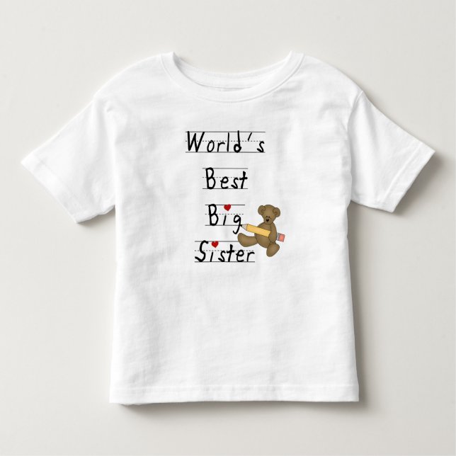 Camiseta Infantil Melhor Irmã do Mundo (Frente)