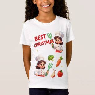 Camiseta Infantil Melhor Natal Legumes Chef