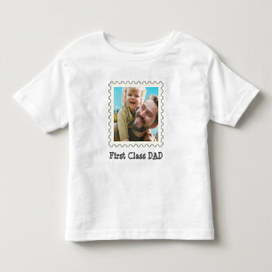 Camiseta Infantil Melhor Pai de PAI de PRIMEIRA CLASSE Foto quadrada