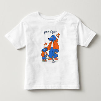 Camiseta Infantil Melhores Amigos: Duo Pai e Filho Blue Dog (Laranja