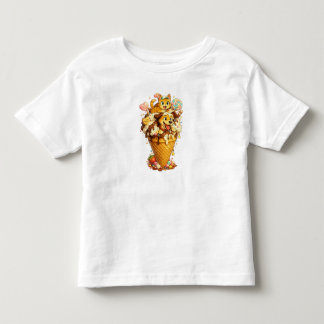 Camiseta Infantil Melhores Amigos Gato e Cachorro 