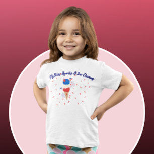 Camiseta Infantil Meltin’ Hearts & Sorvete 4th of Julho T-Shirt