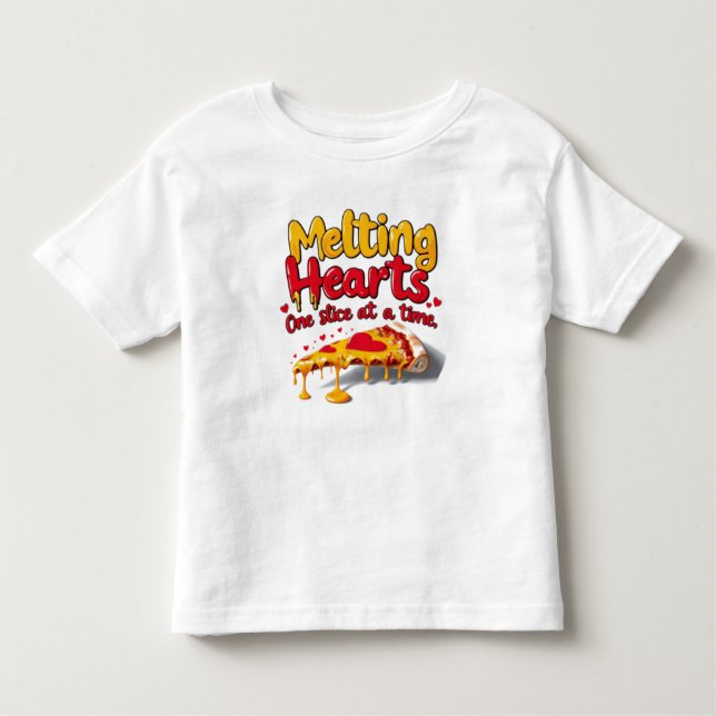 Camiseta Infantil Melting Hearts, One Slice at a Time T-shirt (Frente)