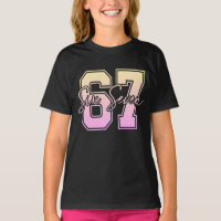 Camiseta Infantil Meme 67 - Gráfico de Número Vira