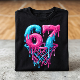 Camiseta Infantil Meme de Basquete Engraçado Drip