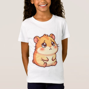 Camiseta Infantil Meme de Hamster Chibi Triste Fof