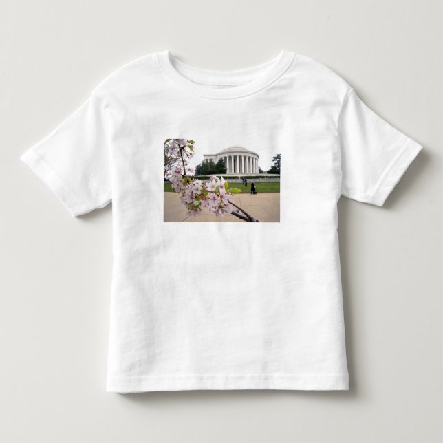 Camiseta Infantil Memorial Thomas Jefferson com flores de cerejeira (Frente)