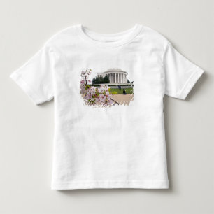 Camiseta Infantil Memorial Thomas Jefferson com flores de cerejeira