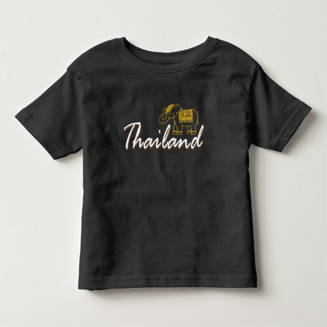 Camiseta Infantil Memórias de Viagem de Feriado de Elefante na Tailâ (Frente)
