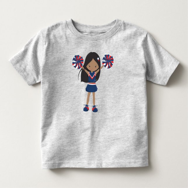 Camiseta Infantil Menina Afro-Americana, Líderes de Torcida, Lideran (Frente)