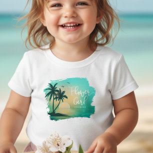 Camiseta Infantil Menina das Flores Tropical Isle Azul ID581