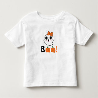 Camiseta Infantil Menina de fantasma maluca de halloween e voadora