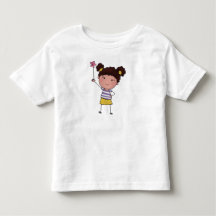 Menina de Pauzinho Bonita aquarela Flor Rosa Linda