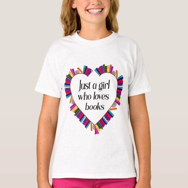 Camiseta Infantil Menina do Livro (Frente)
