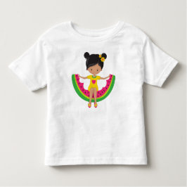 Camiseta Infantil Menina do Melão, Menina Latina, Vestido, Chinelos