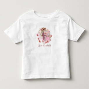Camiseta Infantil Menina Floral Fofo Inspirador