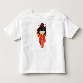 Camiseta Infantil Menina Japonesa, Japão, Menina Bonita, Quimono Ver