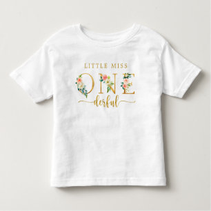 Camiseta Infantil Menina Maravilhosa primeiro aniversario Girl