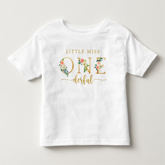 Camiseta Infantil Menina Maravilhosa primeiro aniversario Girl (Frente)