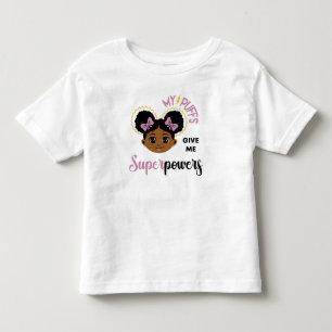 Camiseta Infantil Menina Negra Superpoderosa Afro