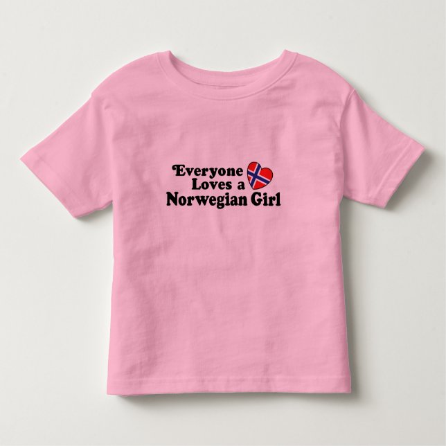 Camiseta Infantil Menina Norueguesa (Frente)