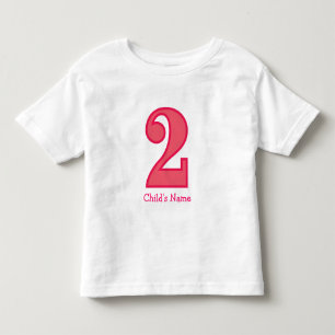 Camiseta Infantil Menina número dois, Nome da Criança