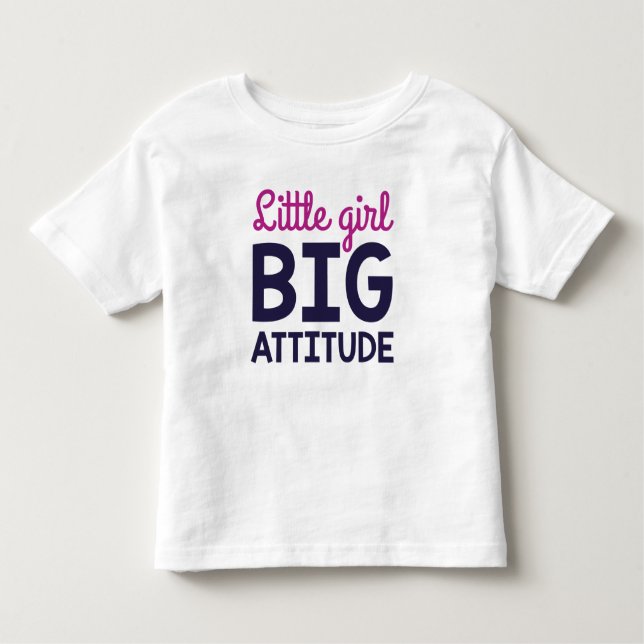 Camiseta Infantil Menina Pequena Grande Atitude (Frente)