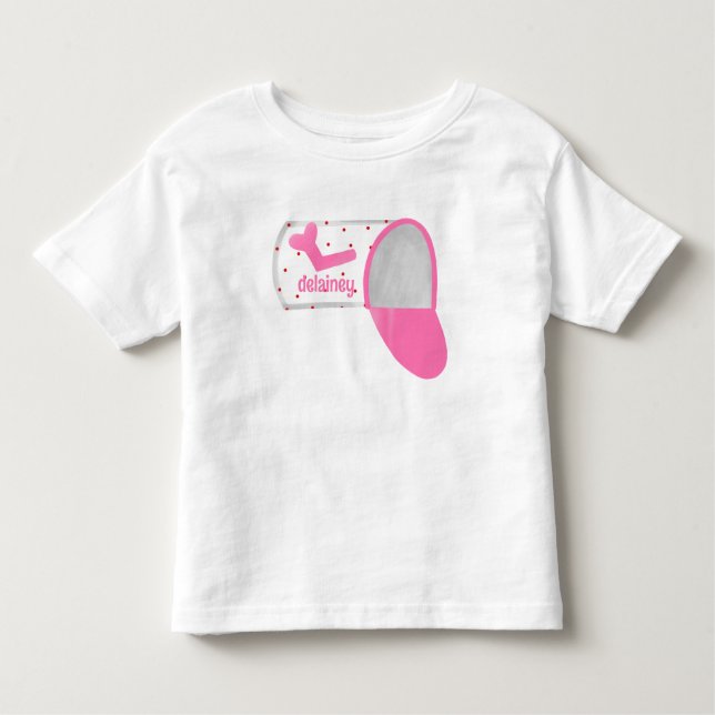 Camiseta Infantil Meninas de Bolinhas de Caixa de Correio (Frente)