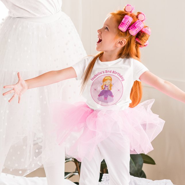 Camiseta Infantil Meninas de Festa de aniversário Personalizadas da  (Criador carregado)