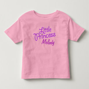 Camiseta Infantil Meninas de texto gráfico da Princesa Personalizada