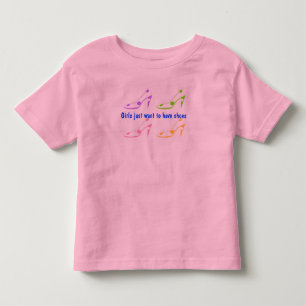 Camiseta Infantil Meninas só querem ter Calçados
