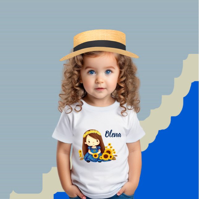Camiseta Infantil Menininha com girassóis (Criador carregado)