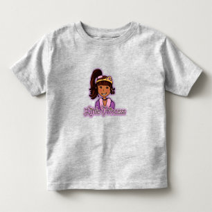 Camiseta Infantil Menininha de cabelo escuro rosa