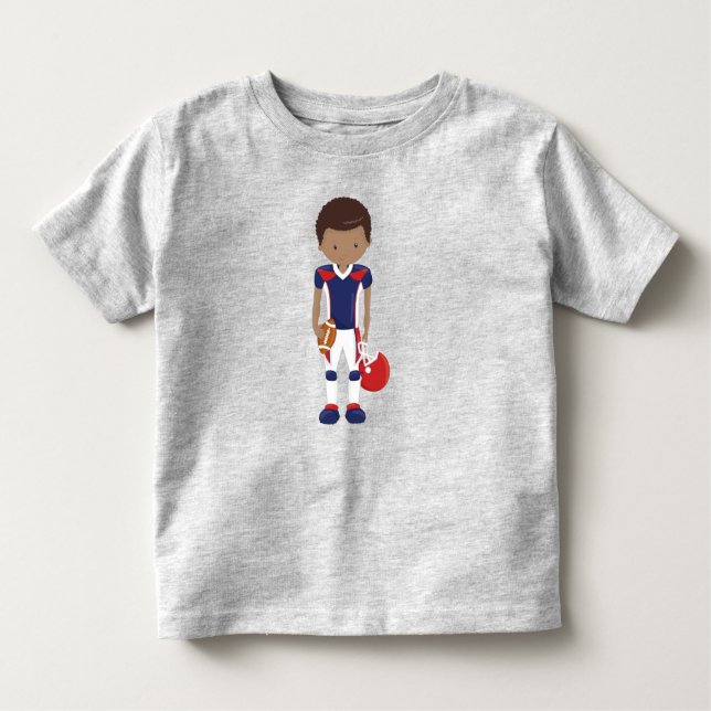 Camiseta Infantil Menino Afro-Americano, Esporte Coletivo, Jogador d (Frente)
