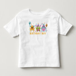 Camiseta Infantil Menino Aniversariante Fofinho Monstrinho