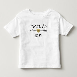 Camiseta Infantil Menino da mamãe com seta e coração